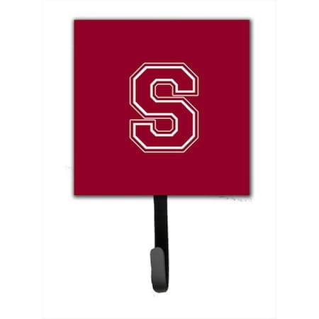 Carolines Treasures Letter S Initial Monogram - Maroon And White Leash Holder Or Key Hook CJ1032-SSH4